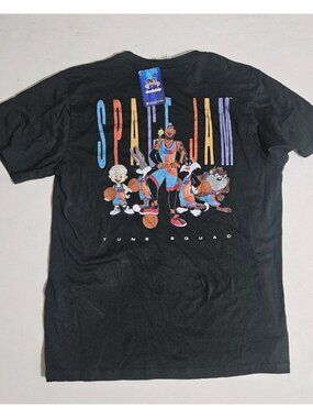 Space Jam Men's New Legacy Shirt Black Graphic Lebron James Tune Squad Size L